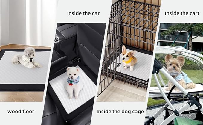 Dog Pee Pad Holder, Puppy Pad Holder, 14 Powerful Magnetic Clips, Indoor Dog Potty, Oxford Cloth Material, Fit 34x28 Pad, Black-PurrikoPets