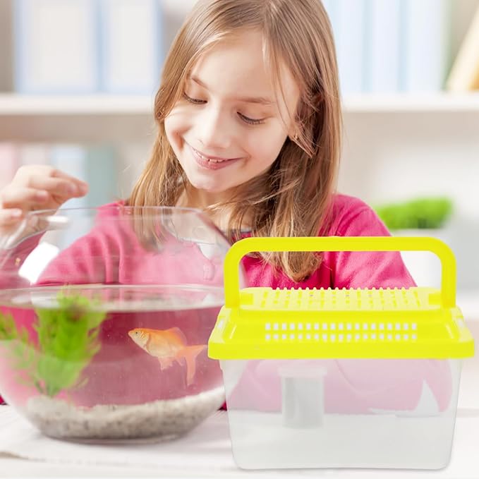 FRCOLOR 2pcs plastic turtle fish tank acrylic reptile cage tortoise habitat Pet Fish Tank Reptile Feeding Tank aquatic turtle tanks and aquariums eamon living habitat mini breeding box-PurrikoPets