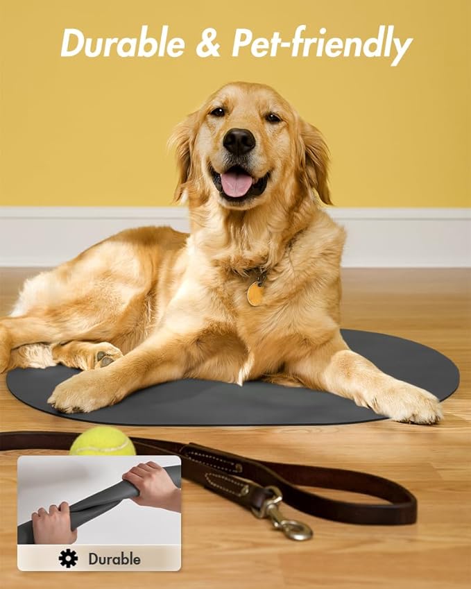 Absorbent Dog Food Mat-Dog Mat for Food and Water Bowl, Quick Dry Pet Food Mat, No Stains Dog Feeding mat, Dog Accessories Pet Supplies Mat-Dog Water Bowl Mat for Messy Drinkers-PurrikoPets