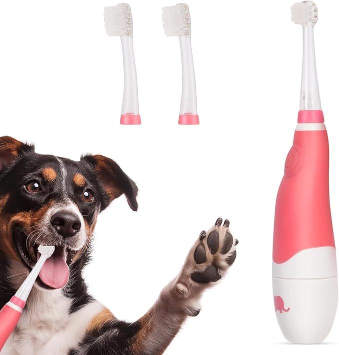 Dog/Cat Electric Toothbrush, Pet Electric Toothbrush with Searchlight/Soft Bristles, Suitable for Small Dogs and Cats-PurrikoPets