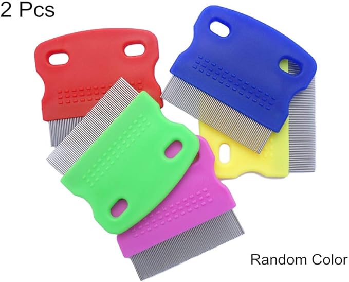 2 Pcs Cat Combs Dogs Grooming Combs Tear Stain Remover, Effectively Removes Crust, Loose Hair, Eye Stain on Pet(Random Color)-PurrikoPets