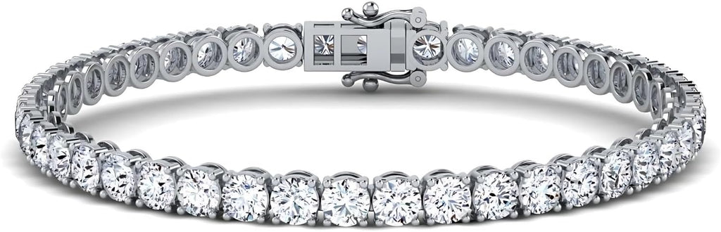 0.50-15 Carat Lab Grown Classic Diamond Tennis Bracelet 4 Prong Setting Luxury Collection (F-G Color, SI Clarity) Length- 7 Inch