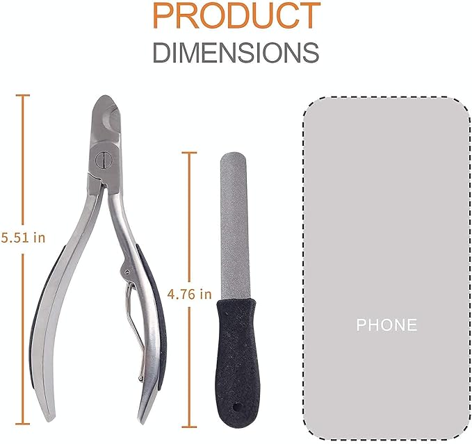 Dog Nail Clipper | Pet Cat Claw Trimmer -Sharp Angled Stainless Steel Blade for Quick Safety -Sturdy Non-Slip Handle -Nail File & Set Box -Professional Tools for Large & Small Pet-PurrikoPets