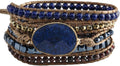 ZOSOJONA Women Handmade Boho Wrap Bracelets Natural Stone Variety Beads Strand Bracelet