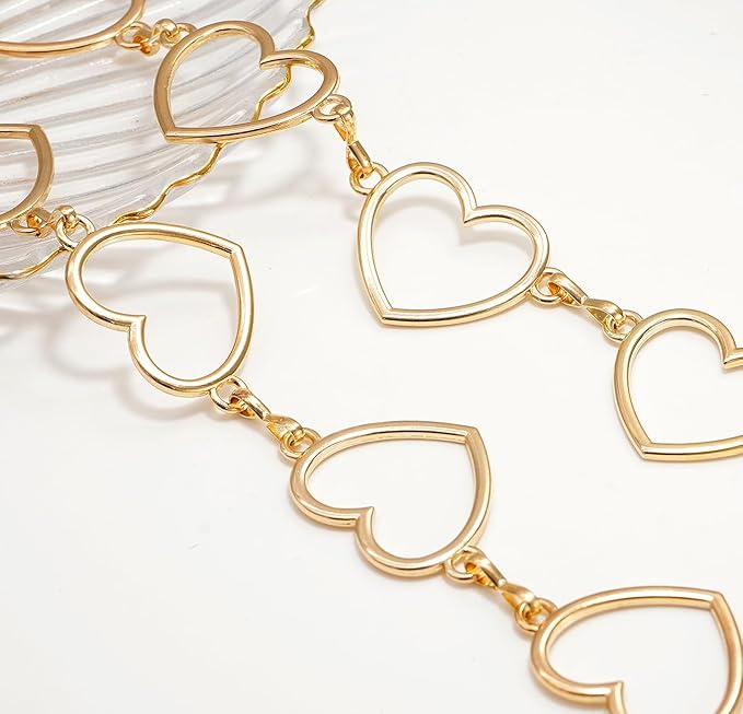 Metal Waist Chain Women - Love Hearts Pendant Adjustable Link Belt