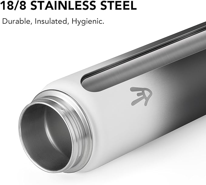 Enerbone 32 oz Insulated Water Bottle, Stainless Steel Bottle with Carrying Strap, Double-Wall Vacuum Insulation Design, Leakproof Sports Bottle with Straw, Keep Drinks Cold or Hot for Hours-PurrikoPets