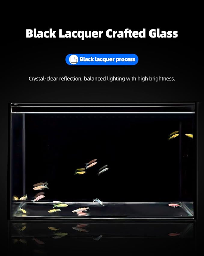 5 Gallon Clear Glass Fish Tank, Easy to Maintain Small Aquariumfor Betta, Goldfish, Snail,Shrimp and Aquatic Planting-PurrikoPets