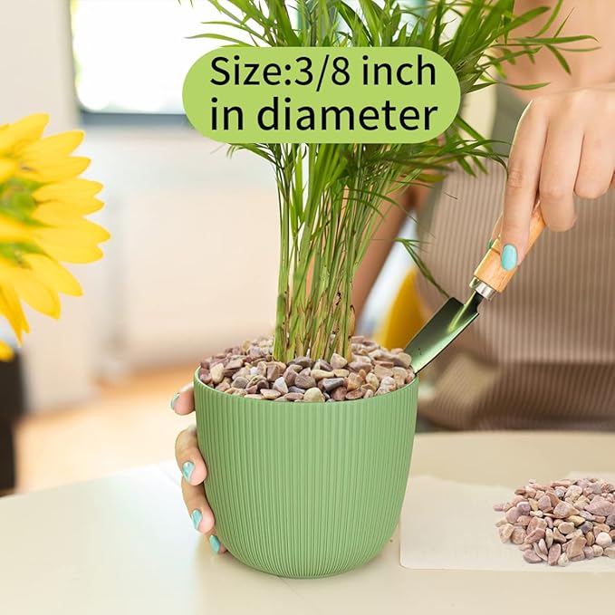 10 LB Natural Pea Gravel Small Pebbles - 3/8 Inch Decorative Pebbles for Indoor Plants,Terrarium Rocks, Outdoor Decorative Rocks, Vase, Succulent Rocks, Aquarium Gravel and Landscaping Rocks-PurrikoPets