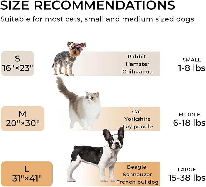 1 Pack 3 Calming Blankets Fluffy Premium Fleece Pet Blanket Soft Sherpa Throw for Dog Puppy Cat Beige Large (41" x31'')-PurrikoPets