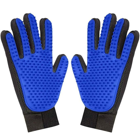 1 Pair Pet Grooming Glove,Gentle Deshedding Brush Glove Hair Remover Brush for Dogs,Cats & Horses with Long & Short Fur-PurrikoPets