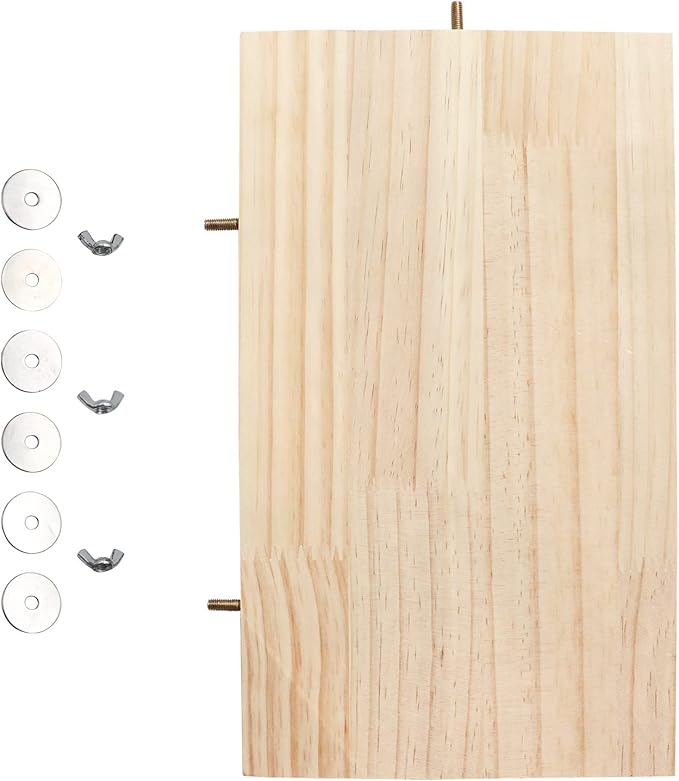 15.7×10.4 Inches Large Bird Perch Stand Platform, Natural Wooden Small Animals Cage Accessories, Rectangle Stand Perch Shelf for Parrot Parakeet Cockatiel Rat Hamster Guinea Pig Conure Chinchillas-PurrikoPets