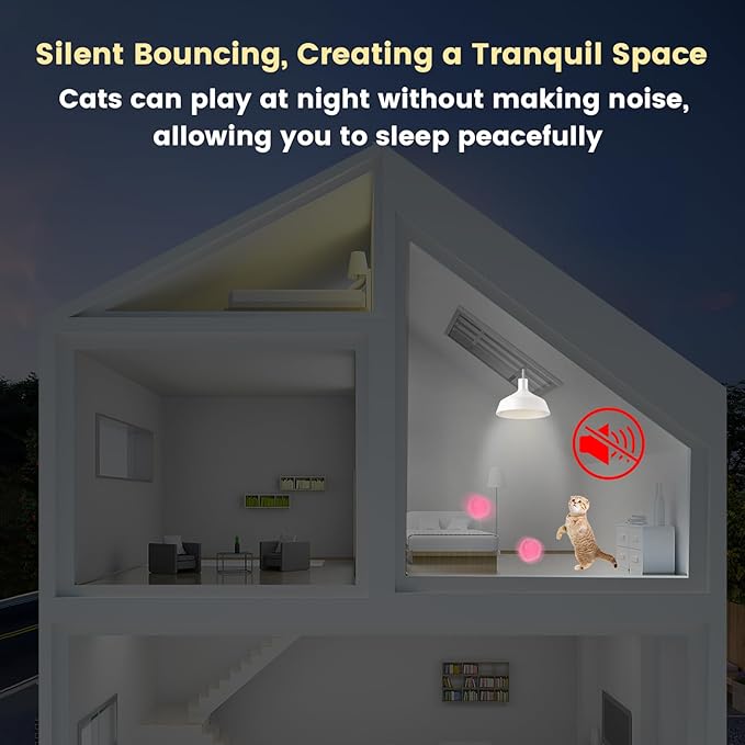 50Pcs Cat Toys Pom Pom Balls with 1 Launcher Set, Interactive Cat Toy Stuff for Indoor Both Adult & Kitten Toys-PurrikoPets