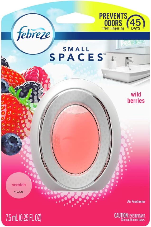 Febreze Small Spaces Air Freshener, Wild Berries, Odor Fighter for Strong Odors (1 Count)-PurrikoPets