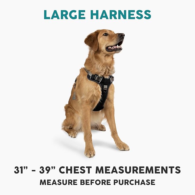 Embark Adventure Dog Harness, Reflective Trim No Pull Dog Harness for Large Dogs - Military Grade Nylon, Front Clip with Gel Lined Handle. Soft & Padded Puppy for Any Breed-PurrikoPets