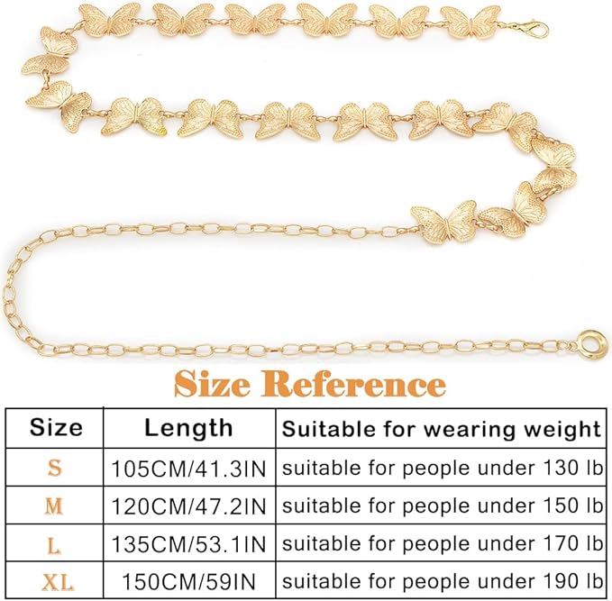 Waist Chain Belts Women Girls Metal Belly Link Adjustable Waist Belt for Jeans and Dress