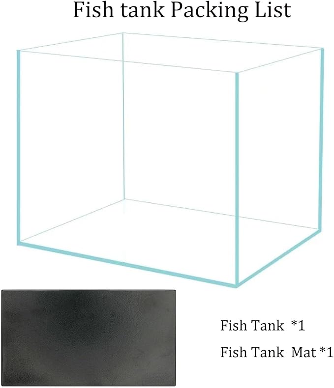 10 Gallon Glass Fish Tank, Easy to Maintain Small Aquarium for Betta/Goldfish/Snails/Shrimp and Aquatic Planting.-PurrikoPets