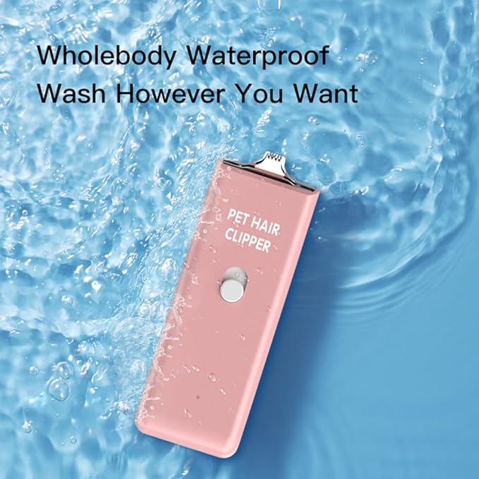 Feet Hair Trimmer, Dog Clippers,Quiet Washable USB Rechargeable Cordless Dog Grooming Kit,Electric Pets Hair Trimmers Shaver Shears for Dogs and Cats Pink-PurrikoPets