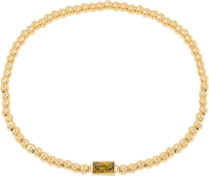 Brook & York Kylie Women's Birthstone Bead Bracelet - Custom Jewelry - Personalized Birthday Gift - Gifts for Mom