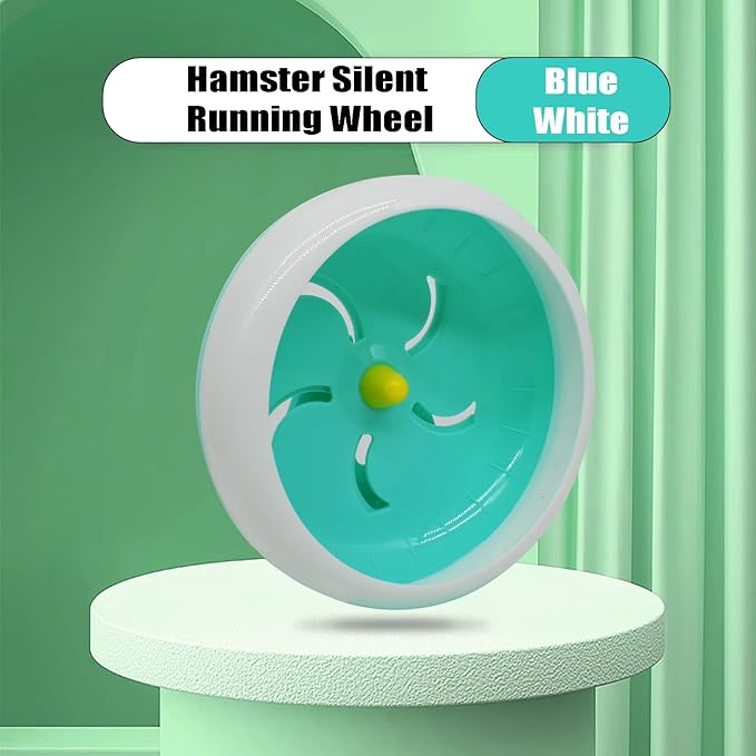 GKYZBB Hamster Wheel, 7 inch Silent Hamster Exercise Running Wheel with Stand,Pet Small Animals Exercise Running Toys,Adjustable Quiet Spinner for Guinea Pigs, Sugar Gliders, Gerbils-PurrikoPets
