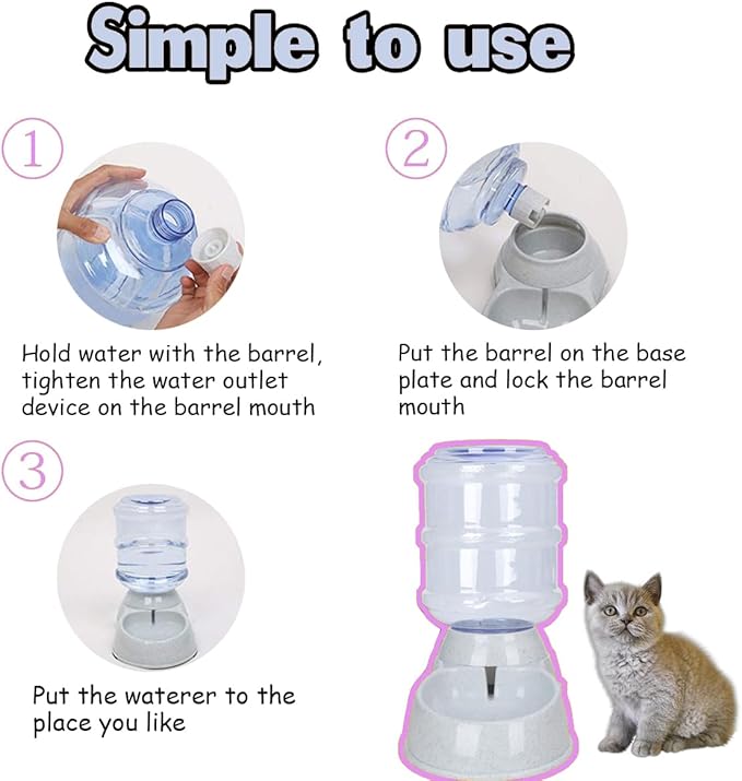 Dog Water Bowl Dispenser,3 Gallon/ 11L Pet Water Dispenser Station for Large Dogs and Cats,Gravity Automatic Feeder,Large Size Dog Drinking Fountain-PurrikoPets