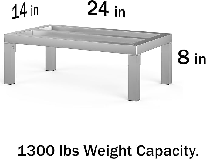 14 in X 24 in. Aquarium Stand | Industrial Style Aluminum Fish Tank Base with Open Frame Design-PurrikoPets