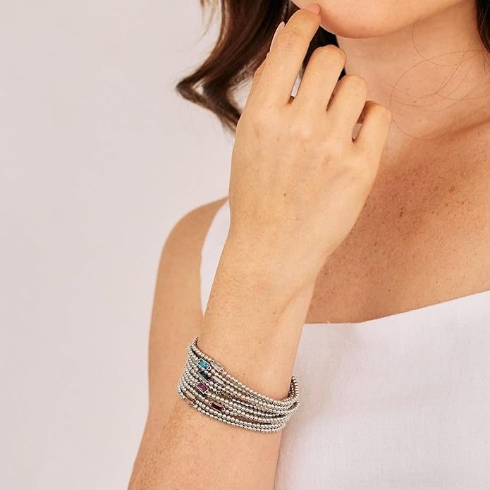 Brook & York Kylie Women's Birthstone Bead Bracelet - Custom Jewelry - Personalized Birthday Gift - Gifts for Mom