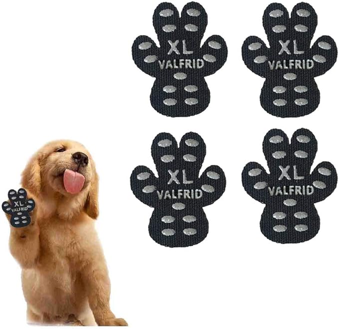 Dog Paw Protector Anti-Slip Grips to Keeps Dogs from Slipping On Hardwood Floors,Disposable Self Adhesive Resistant Dog Shoes Booties Socks Replacement XL 24 Pieces-PurrikoPets