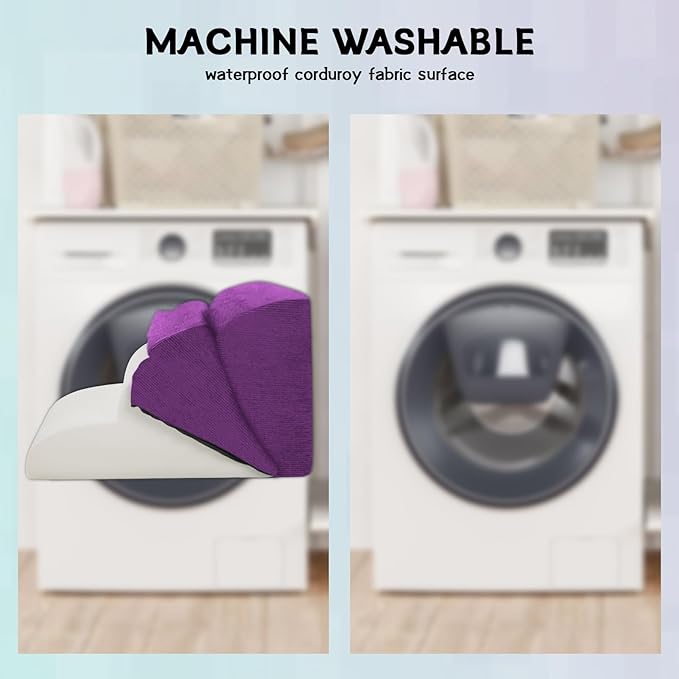 Dog Steps for Small Dogs, 4-Step Dog Ramp and Stairs for High Beds and Sofa, Non-Slip Pet Stairs Removable and Easy to Clean Cover, Purple-PurrikoPets