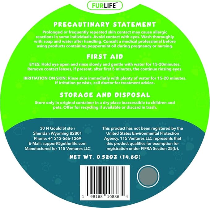 FurLife Grey Dog Tag, Flea and Tick Prevention for Dogs - Waterproof Pendant for Collar, Safe for All Breeds-PurrikoPets