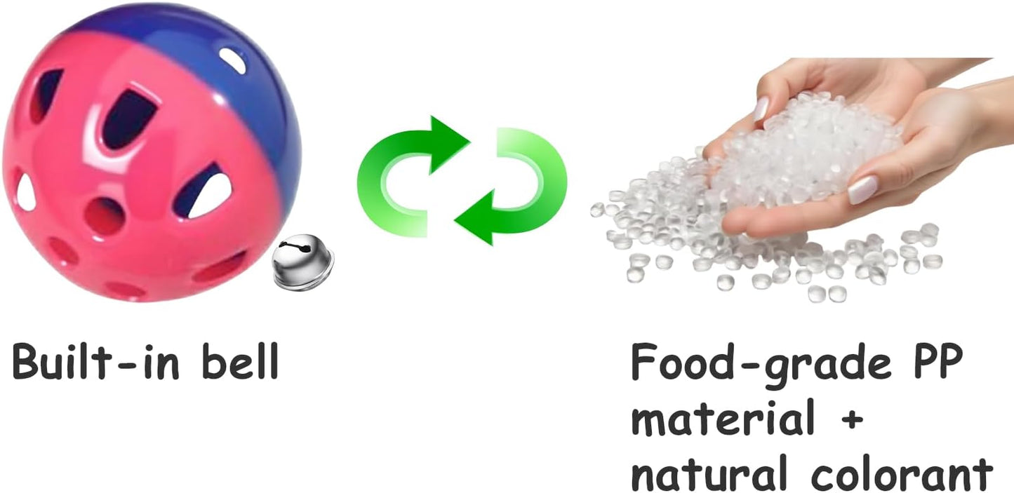 15-Pack Cat Toy Balls for Indoor Cats and Kittens (1.5'' - 2.2'', Cat Toys Mega Set)-PurrikoPets