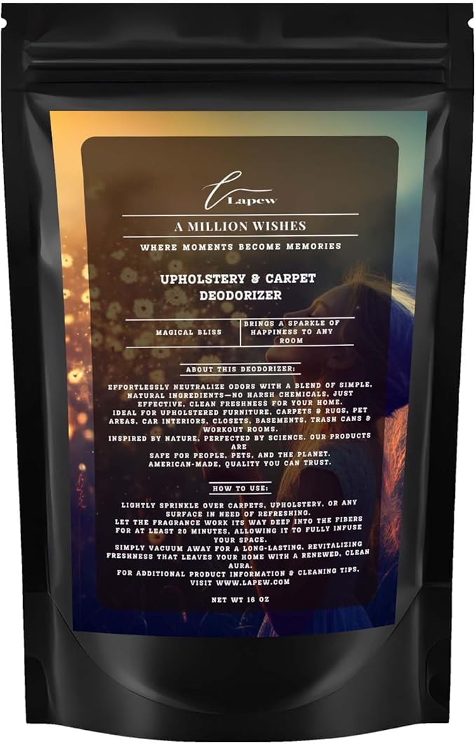 A Million Wishes Carpet Freshener Powder: Powerful Odor Eliminator for Home, Upholstery Deodorizer, Carpet Deodorizer, Pet Urine, Cat Litter Box - A Million Wishes Fragrance.-PurrikoPets