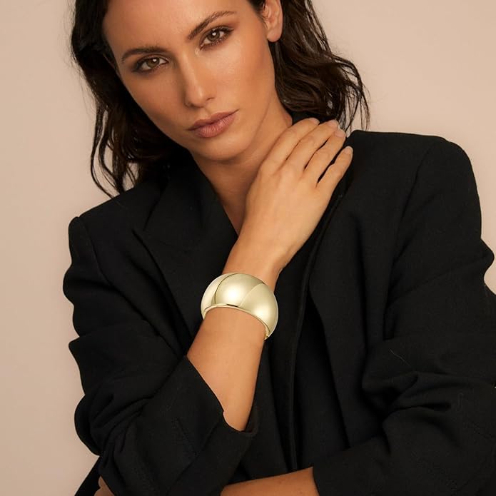 YMBYCM Chunky Bangle Bracelets for Women Trendy Wide Chunky Cuff Bracelets Wrap Bracelet