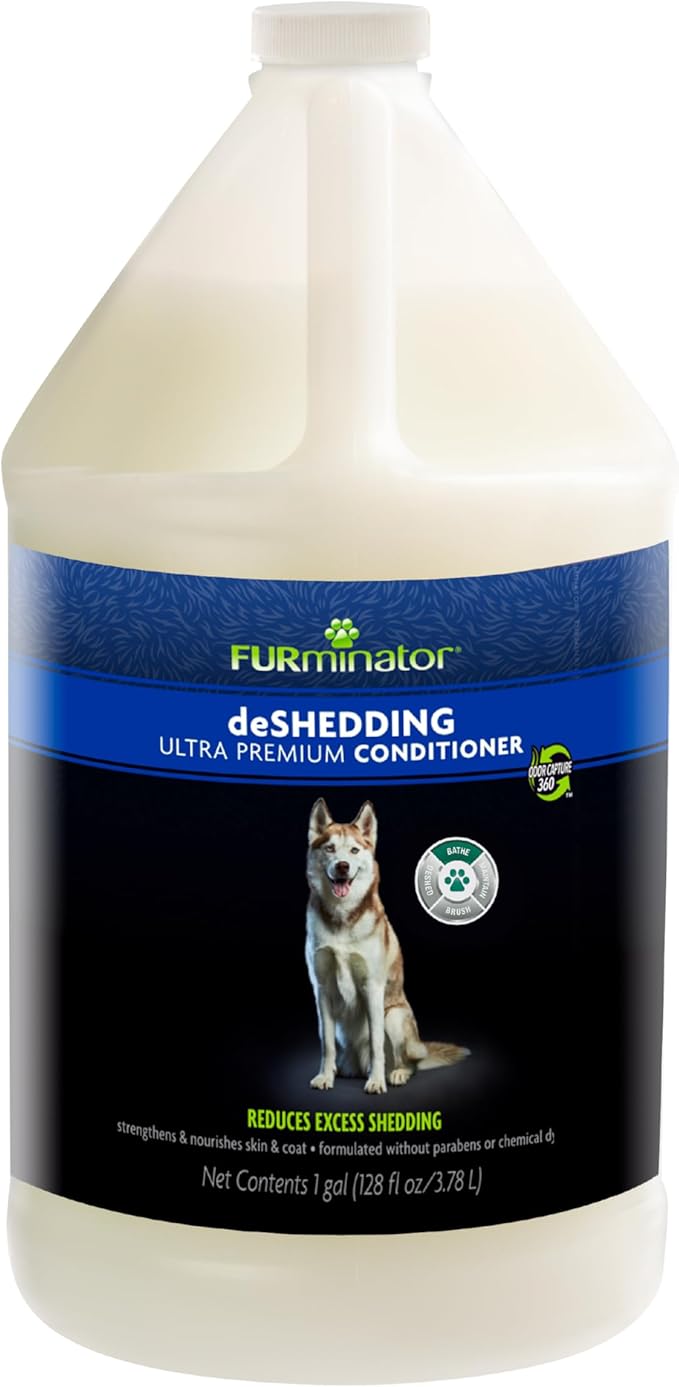 FURminator® deShedding Ultra Premium Conditioner for Dogs, 128 Oz, with Pump-PurrikoPets