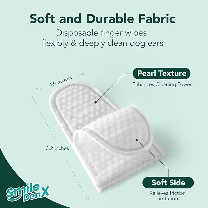 Dog Ear Cleaner Wipes - Dog Ear Infection Treatment Fast Relief from Ear Itching and Inflammation, Cat Ear Wipes Gently Remove Ear Wax Debris and Smelly-PurrikoPets