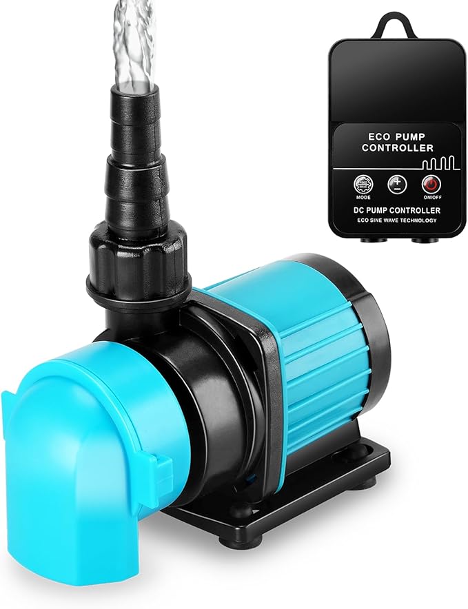 320GPH Mini Aquarium DC Water Pump with Controller, DC24V 12W Submersible Return Pump for Fish Tank,for 20g to 50g nano desktop Aquariums,Fountains,Sump,Hydroponic-PurrikoPets