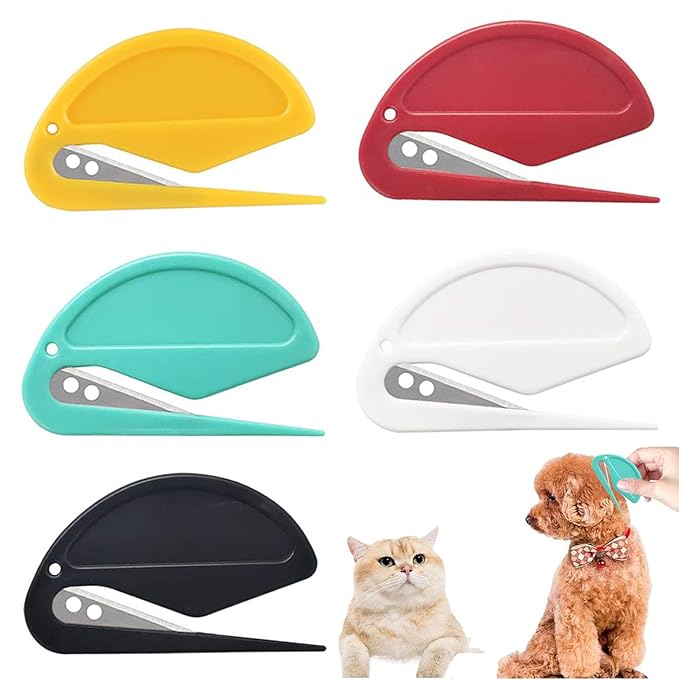 5Pcs Knotting Comb for Cats, Pet Knotting Comb De knotting comb for Dog Pet Hair Removal Tool Cat Dog Grooming Supplies Matted Fur Remover-PurrikoPets