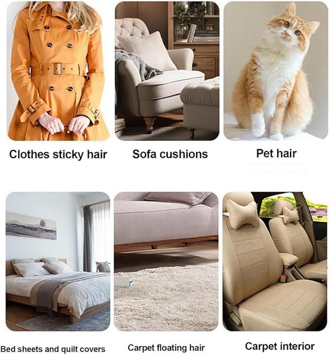 2025 New Upgraded Electrostatic Pet Hair Removal Gloves - Reusable Cat Hair Remover & Dog Hair Removal Mitt with Elastic Cuff & Finger Loops for Furniture, Bedding, Car (1pcs)-PurrikoPets