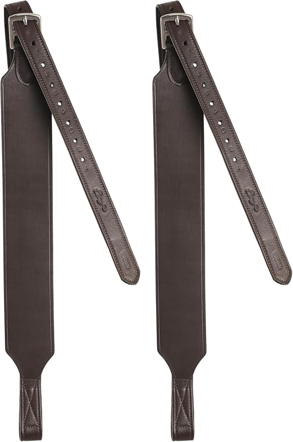 Exion Wide Stability Stirrup Leathers for English Saddles | Premium Cowhide Leather | Enhanced Leg Stability & Comfort | Sizes: 48" to 62"-PurrikoPets