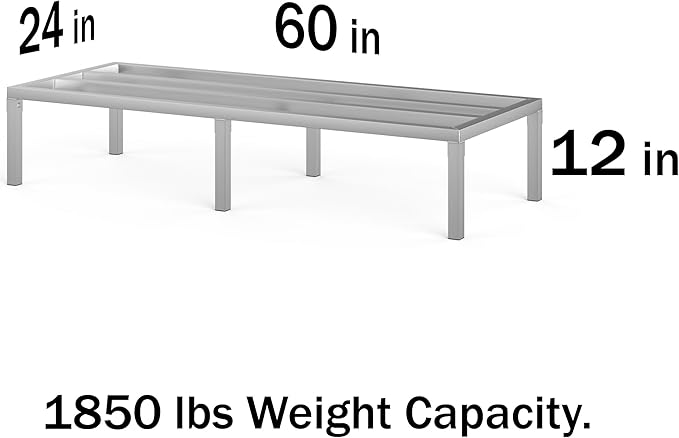 24 in X 60 in. Aquarium Stand | Industrial Style Aluminum Fish Tank Base with Open Frame Design-PurrikoPets