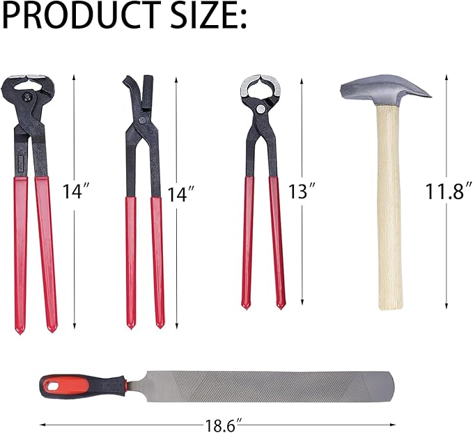 1112 Temp 11pcs Farrier Tools Farrier kit Horse shoeing Tools Farrier Supplies Farrier Tools for Horses Cattle Sheep and Donkeys-PurrikoPets