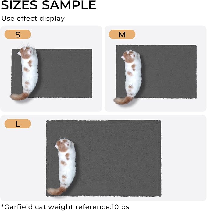 1 Pack 3 Calming Blankets Fluffy Premium Fleece Pet Blanket Soft Sherpa Throw for Dog Puppy Cat Grey Large (41" x31'')-PurrikoPets