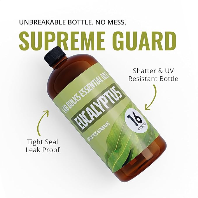 Eucalyptus Essential Oil 16 oz (473 ml) for Diffusers, Home Care, Candles, Aromatherapy, Candle Making-PurrikoPets