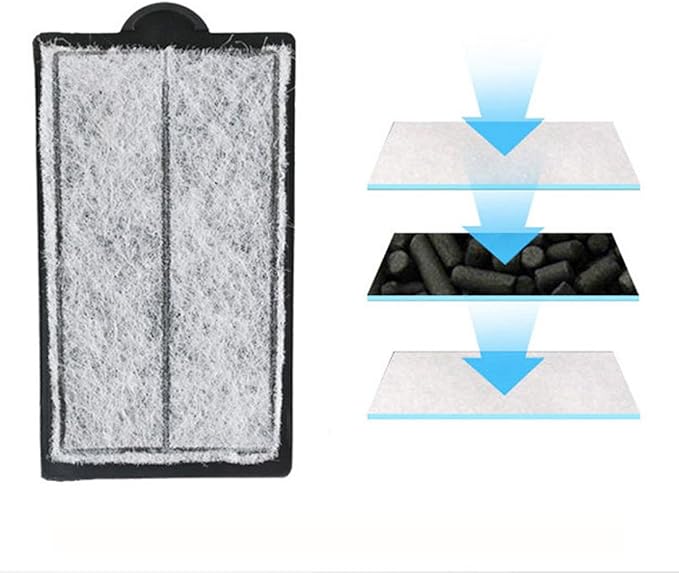 4pcs Aquarium Waterfall Reptiles Turtle Filter Cartridges Replacement Waterfall Filter only Ultra-Activated Carbon with Whisper Technology (4pcs Filter Cartridges)-PurrikoPets