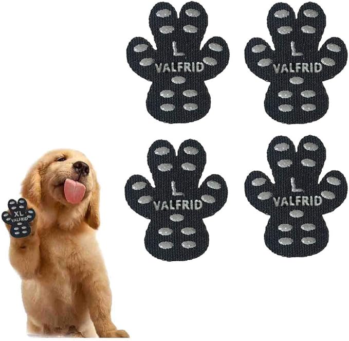 Dog Paw Protector Anti-Slip Grips to Keeps Dogs from Slipping On Hardwood Floors,Disposable Self Adhesive Resistant Dog Shoes Booties Socks Replacement L 24 Pieces-PurrikoPets