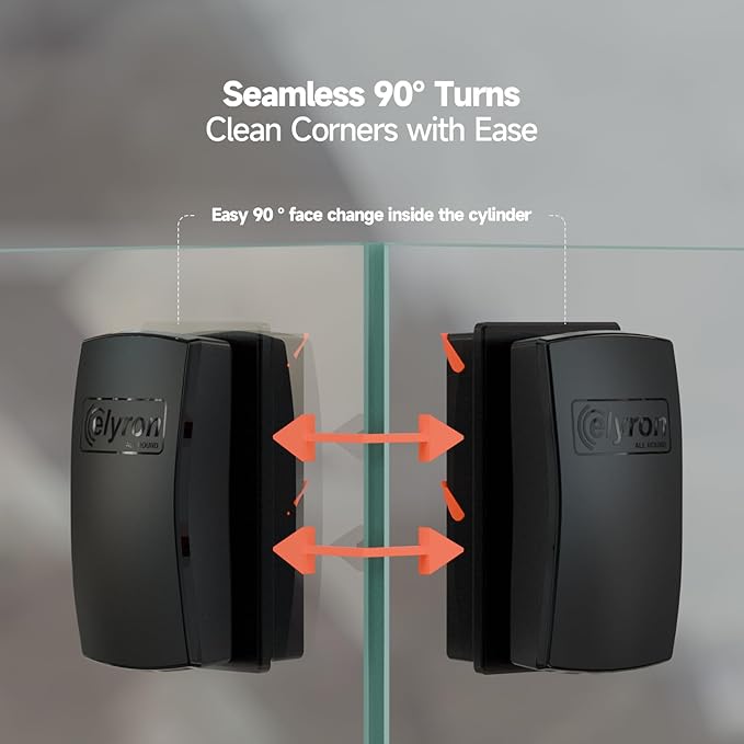 Elyron Dual Scraper Magnetic Aquarium Cleaner,Strong Magnetic Fish Tank Cleaner & Aquarium Algae Scraper for Glass/Acrylic Tanks (Small for ≤1/2" (12mm) Thick Glass)-PurrikoPets