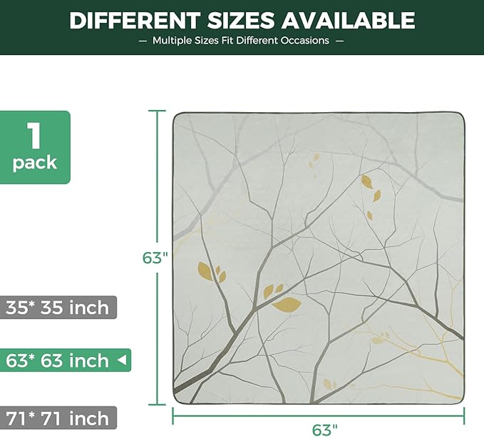 FXW Washable Pee Pads for Dogs, Puppy Pads with Super Absorbent, Specifically Designed for FXW Rollick/Homeplus 24 inch 8 Panels Dog Playpen, 63" Square, Branch, 1 Pack-PurrikoPets