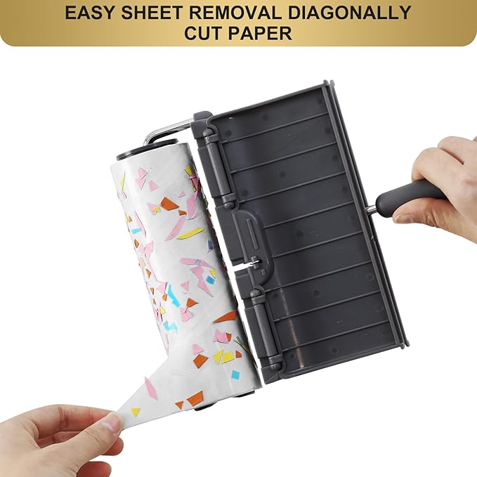 Fedicelly Lint Rollers Pet Hair Extra Sticky Furniture,Cat Dog Hair Remover Laundry Clothes Carpet, 6.3 inches Wider with 320 Sheets Large Lint Remover Brush for Couch-PurrikoPets