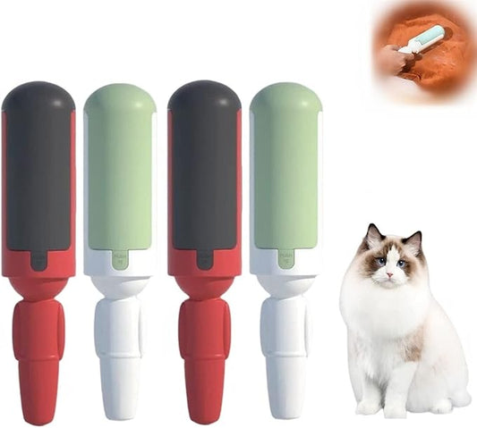 2023 New Pet Hair Remover Roller, Pet Hair Remover, Reusable Pet Hair Remover, Washable Dog/Cat Hair Remover, Fur Remover, Pet Hair Remover for Couch, Best Pet Hair Remover for Furniture (D-4PCS)-PurrikoPets