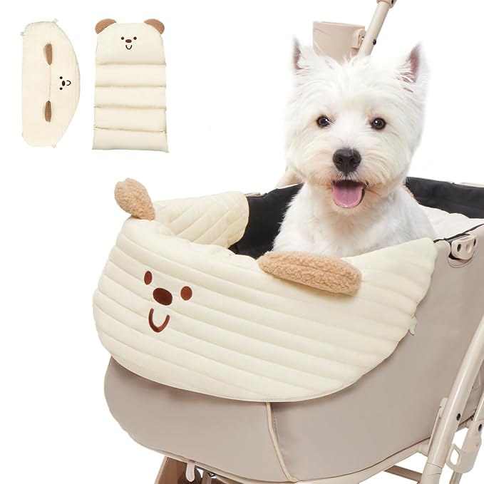 Dog Stroller Cushion & Mat, Pet Stroller Cushion for Dogs & Cats, Ideal Pet Accessories for Comfortable Rides-PurrikoPets