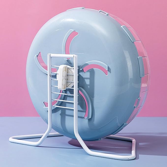 GKYZBB Hamster Wheel, 8.5 inch Silent Hamster Exercise Running Wheel with Stand,Pet Small Animals Exercise Running Toys,Adjustable Quiet Spinner for Guinea Pigs, Sugar Gliders, Gerbils-PurrikoPets